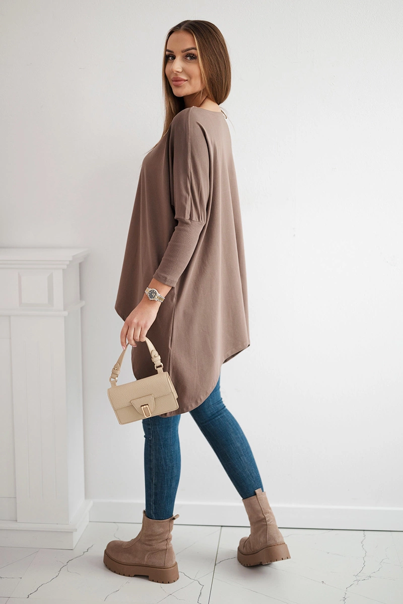 marka niezdefiniowana Blouse oversize cappuccino