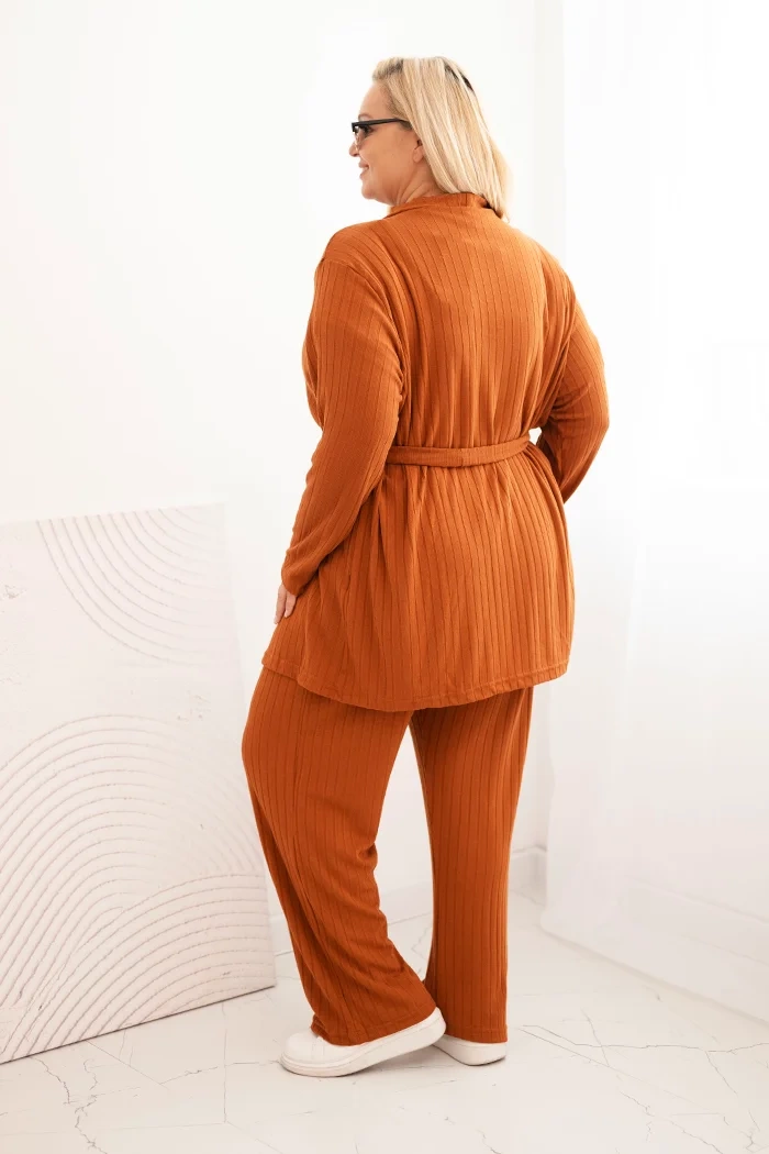 Kesi 3-piece women&#039;s Plus Size set camel