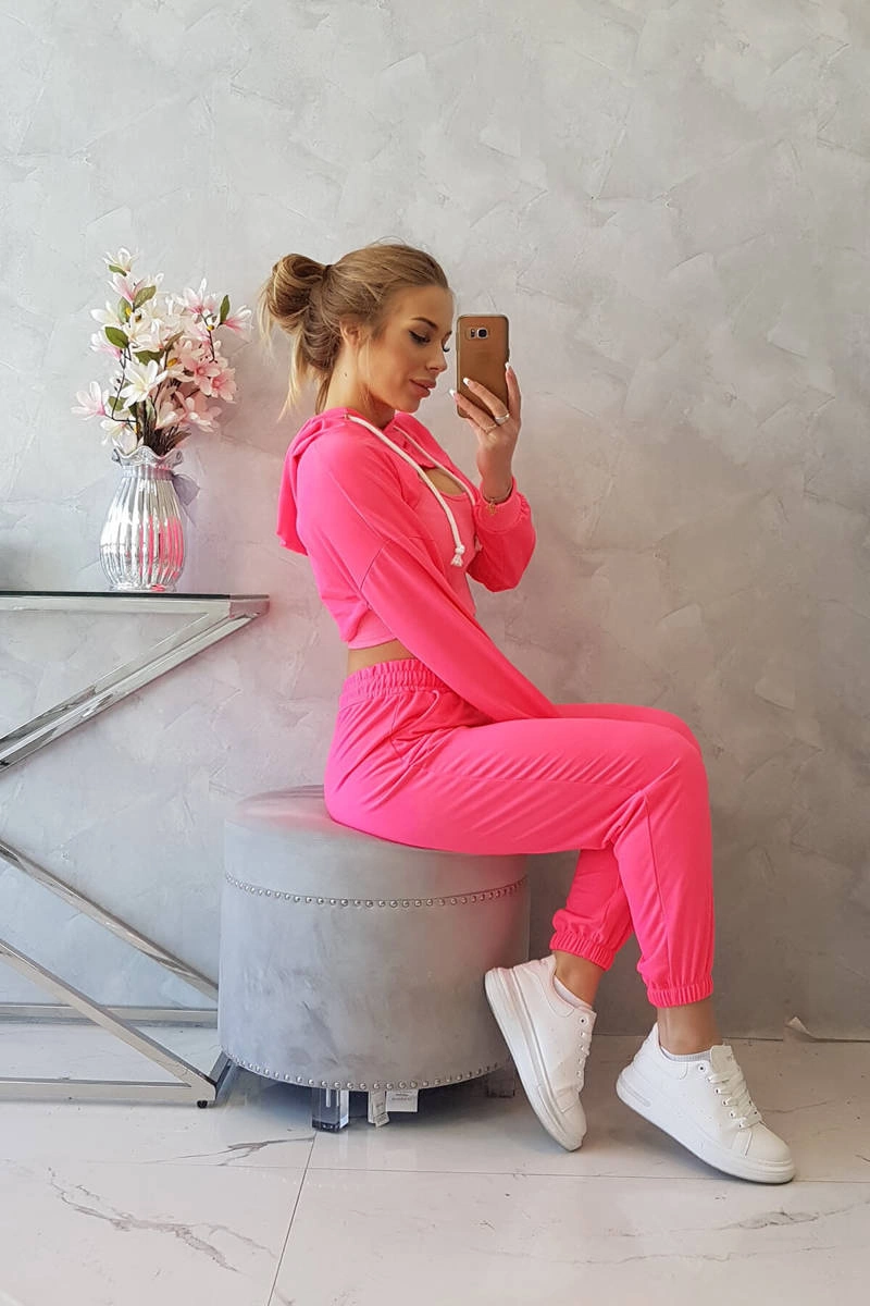 3-piece cotton set розовый неон