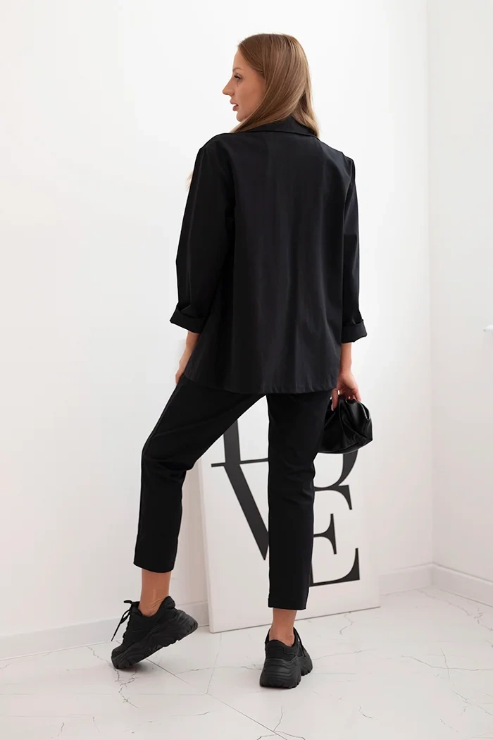 Kesi Włoski Women&#039;s set Punto elegant blazer and trousers black