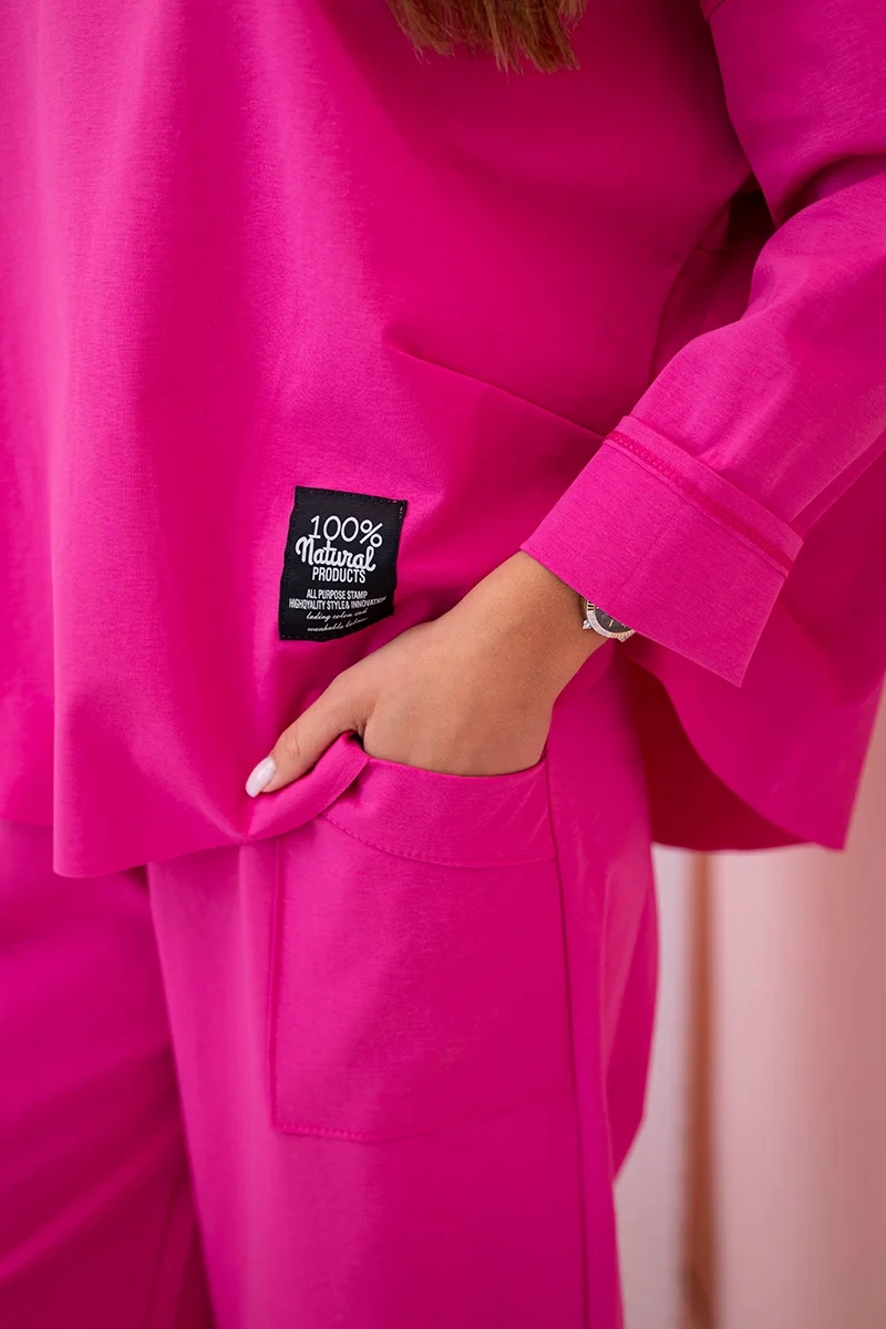 Women's set sweatshirt + pants Punto - pink