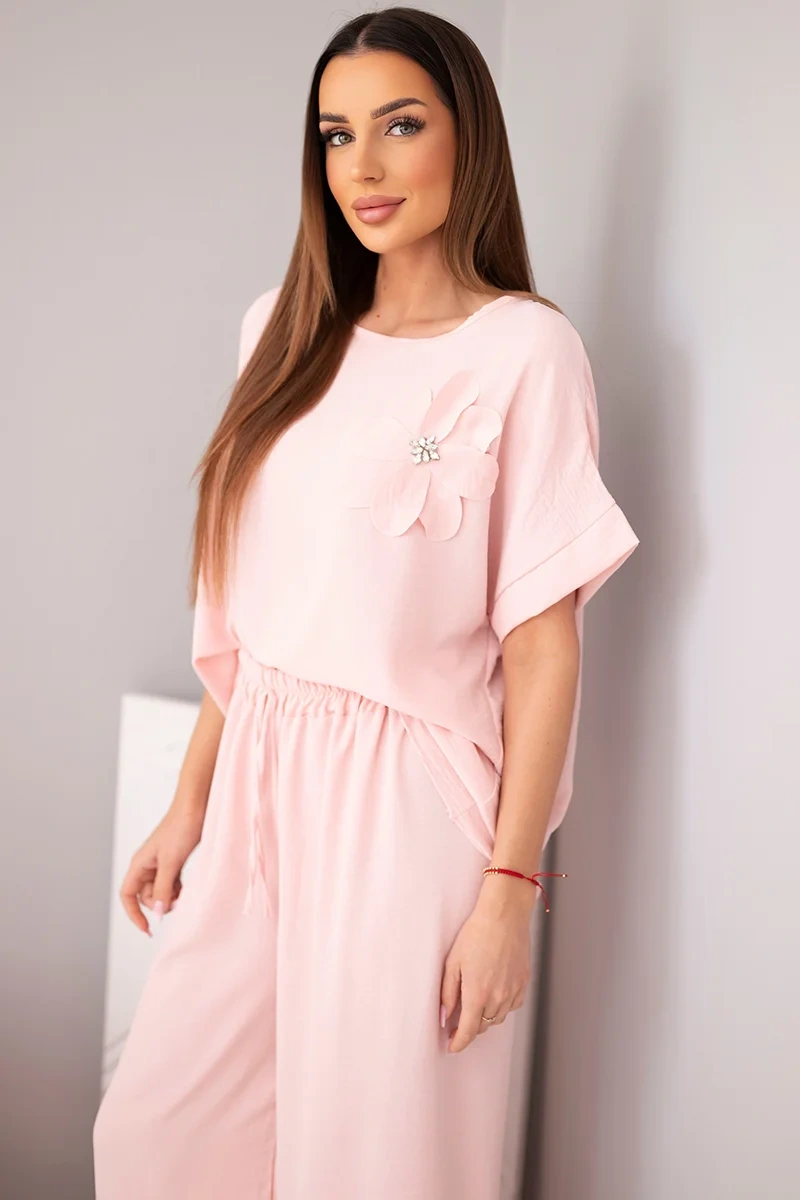 Dámský viskózový set s květinou, Kesi