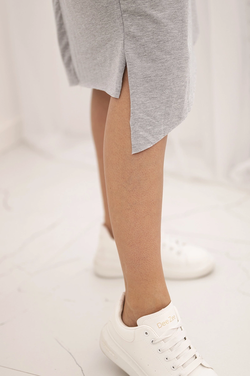 Oversize dress in gray color