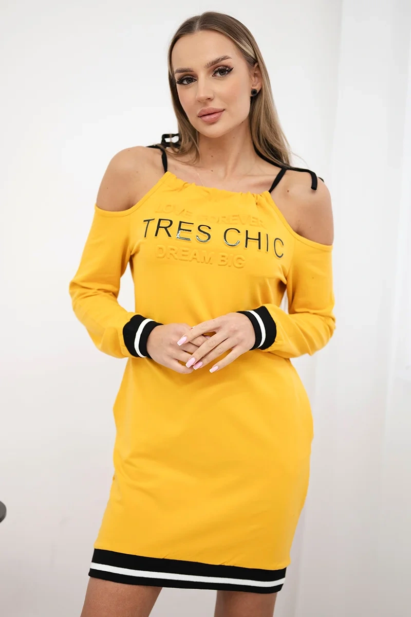 Tres Chic Mustard Dress