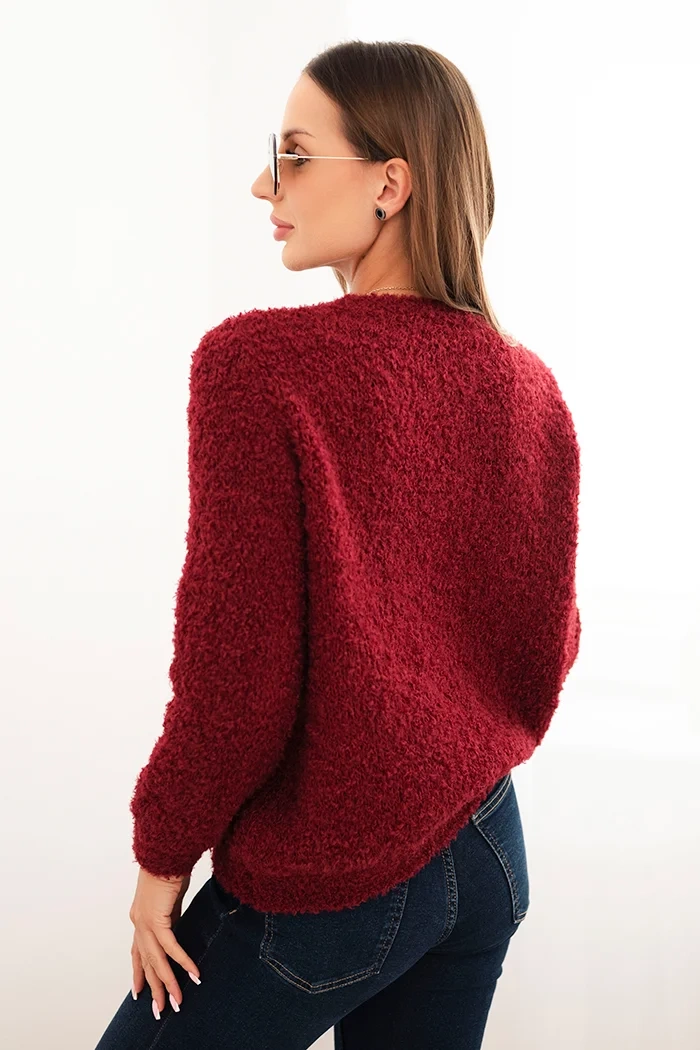 Kesi Włoski Women's sweater made of soft mohair burgundy