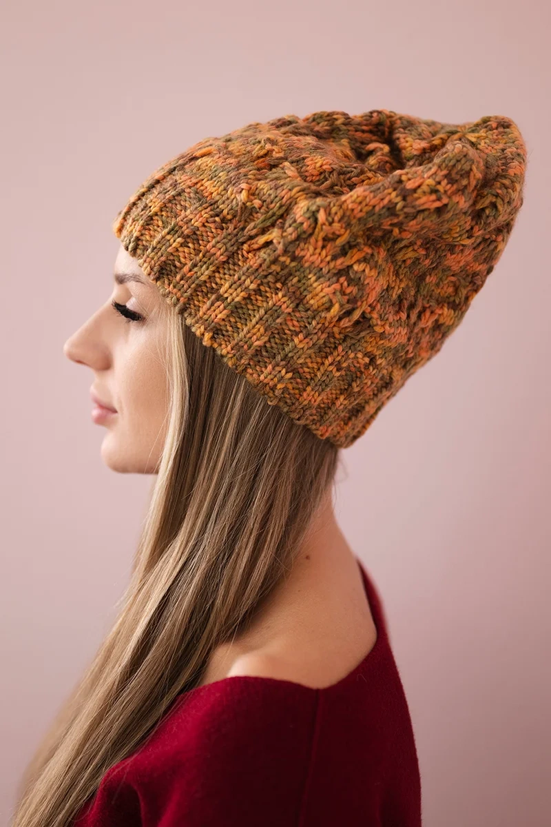 marka niezdefiniowana Cap with fleece Roksana K209 brown