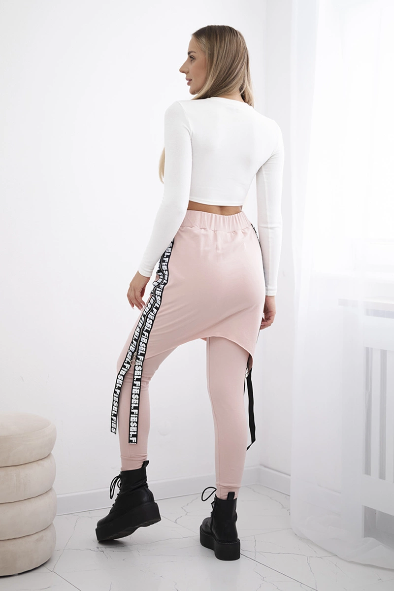 Pants/suit with selfie lettering dark powder pink
