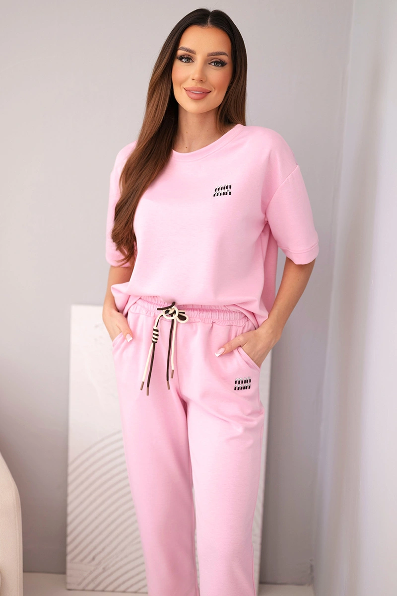 Дамски вискозен комплект Kesi с къс ръкав