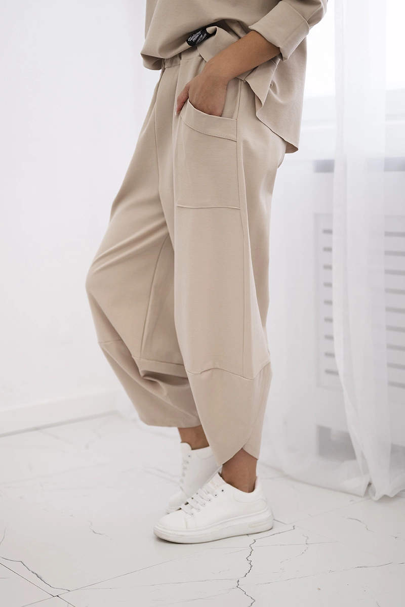 Punto Milano winter sweatshirt + pants beige set