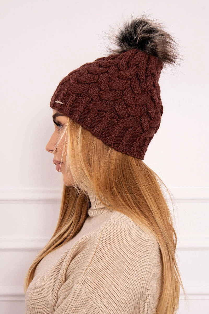 marka niezdefiniowana Cap with fleece Daria K217 brown