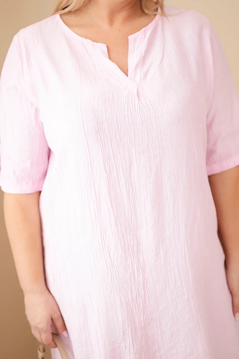 Kesi Włoski dámske viskózové šaty plus-size, krátky rukáv