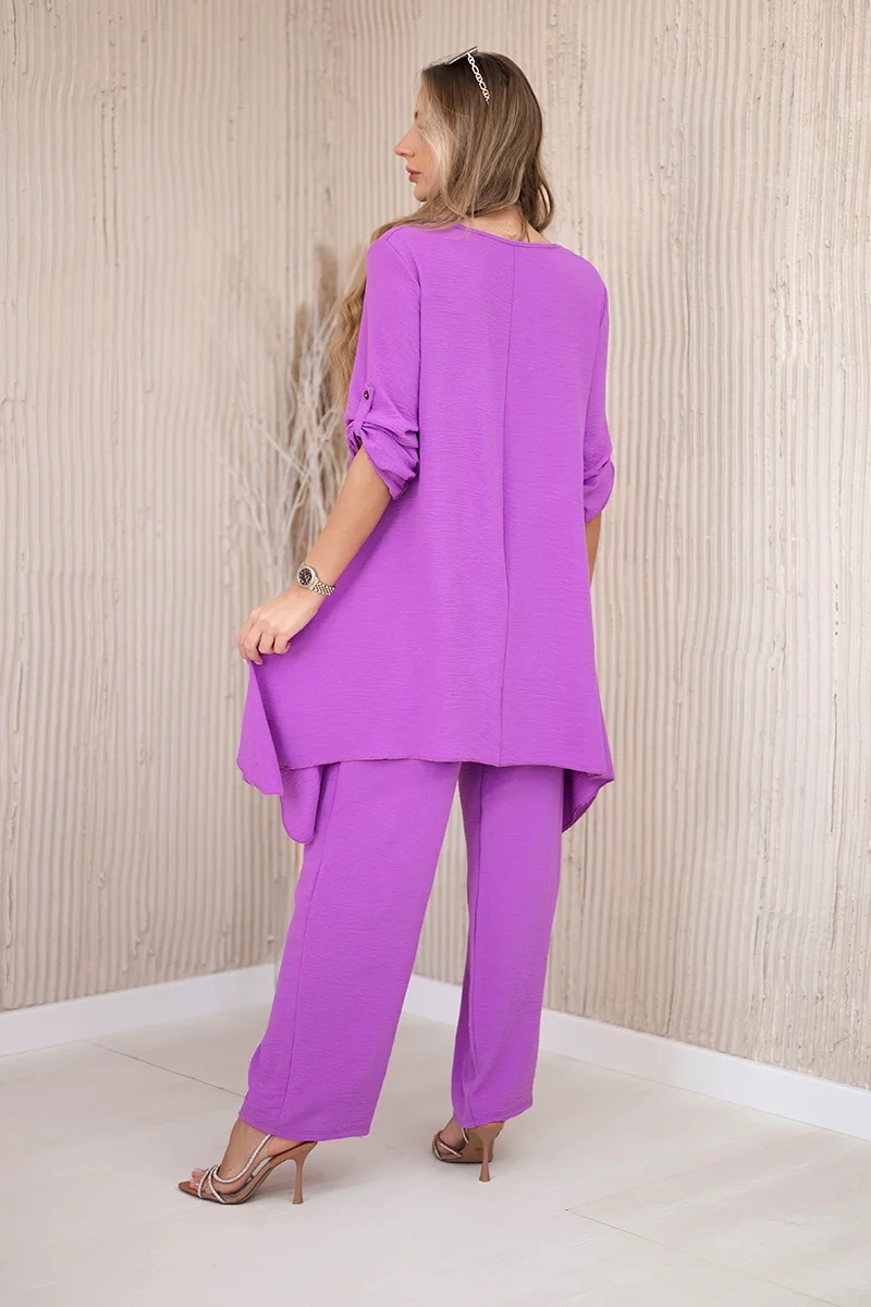 Kesi Włoski Set of blouse + pants with pendant violet