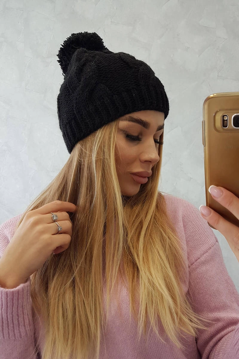 marka niezdefiniowana Cap with fleece Stefania K278 black