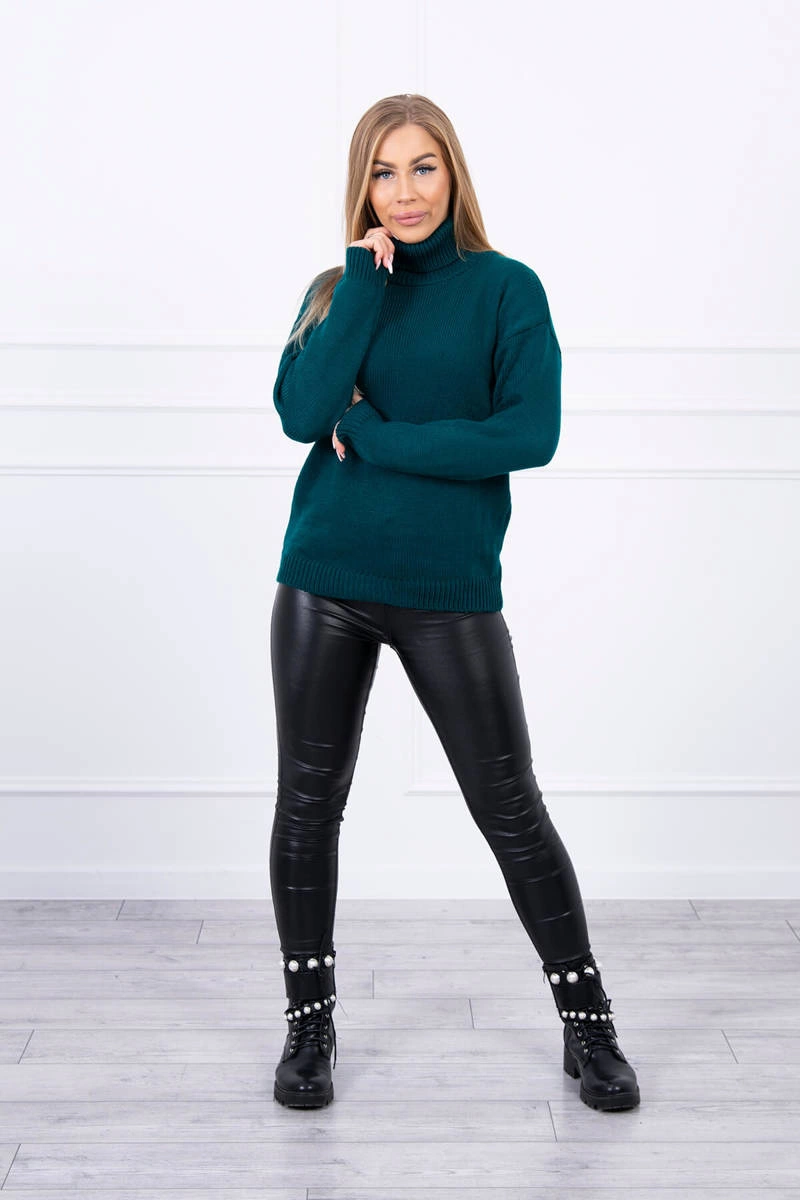 Navy turtleneck sweater