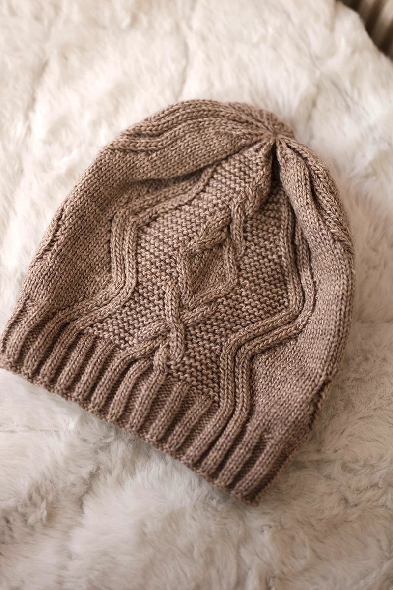 Kesi Cap with fleece Sylwia K244 dark beige