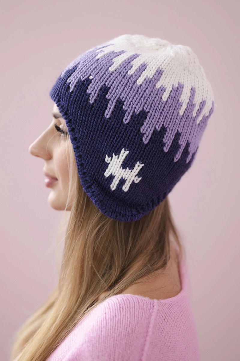 Kesi Women&#039;s cap Nikol K405 white+purple+dark purple