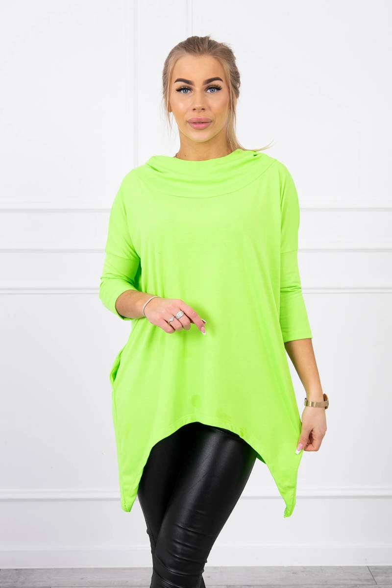 Kesi Sweatshirt with a print of wings green neon