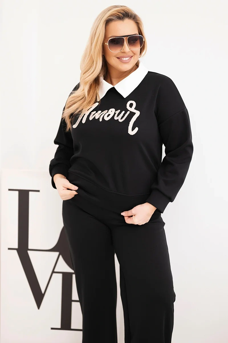 Kesi dámská souprava Plus Size s límcem