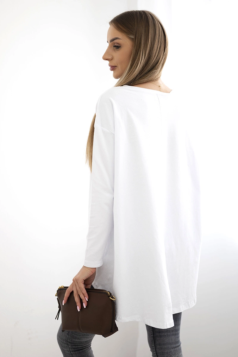 Kesi Women's blouse with eagle and Canyon inscription white