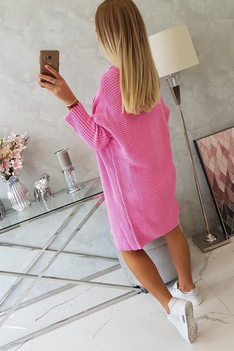 Sweater with batwing sleeve light pink