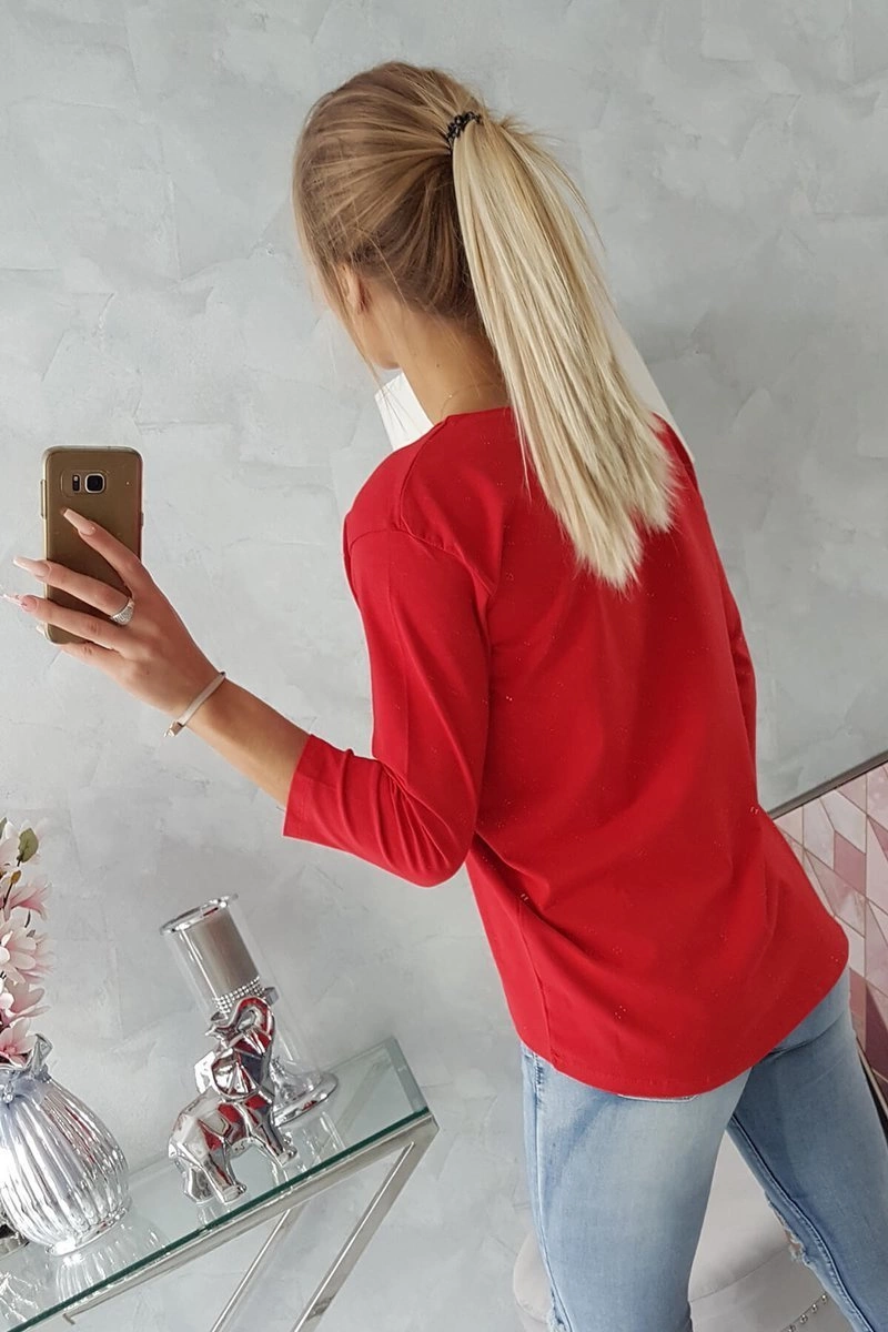 Blouse with Original print red