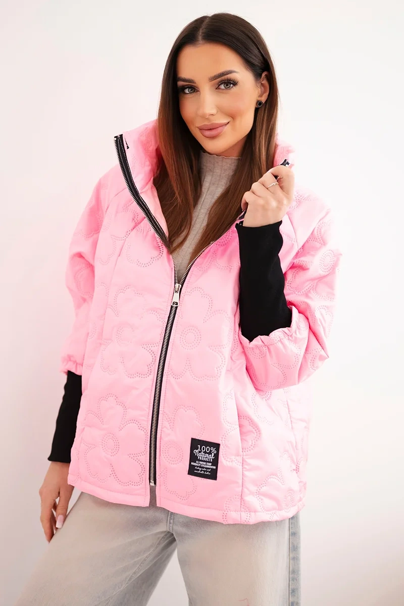 Kesi ženská prošívaná bundička candy pink