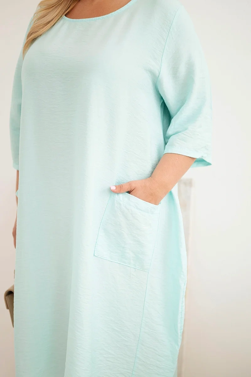 Kesi Dámske plus size šaty s vreckami