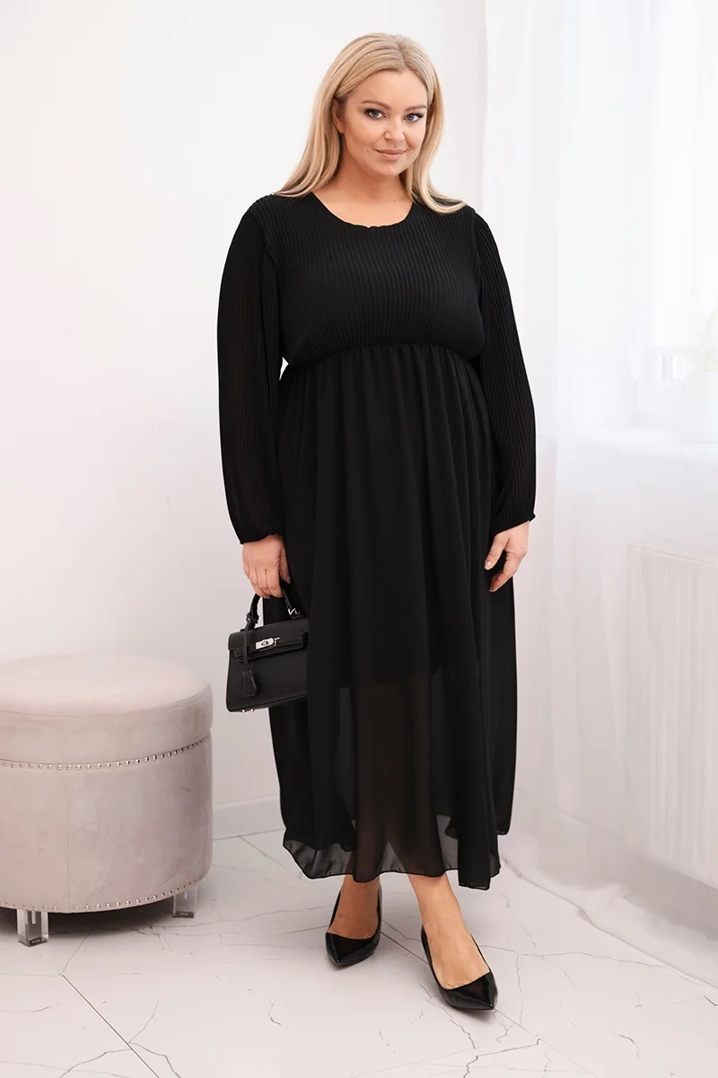 Kesi Włoski Plus Size plisované šaty