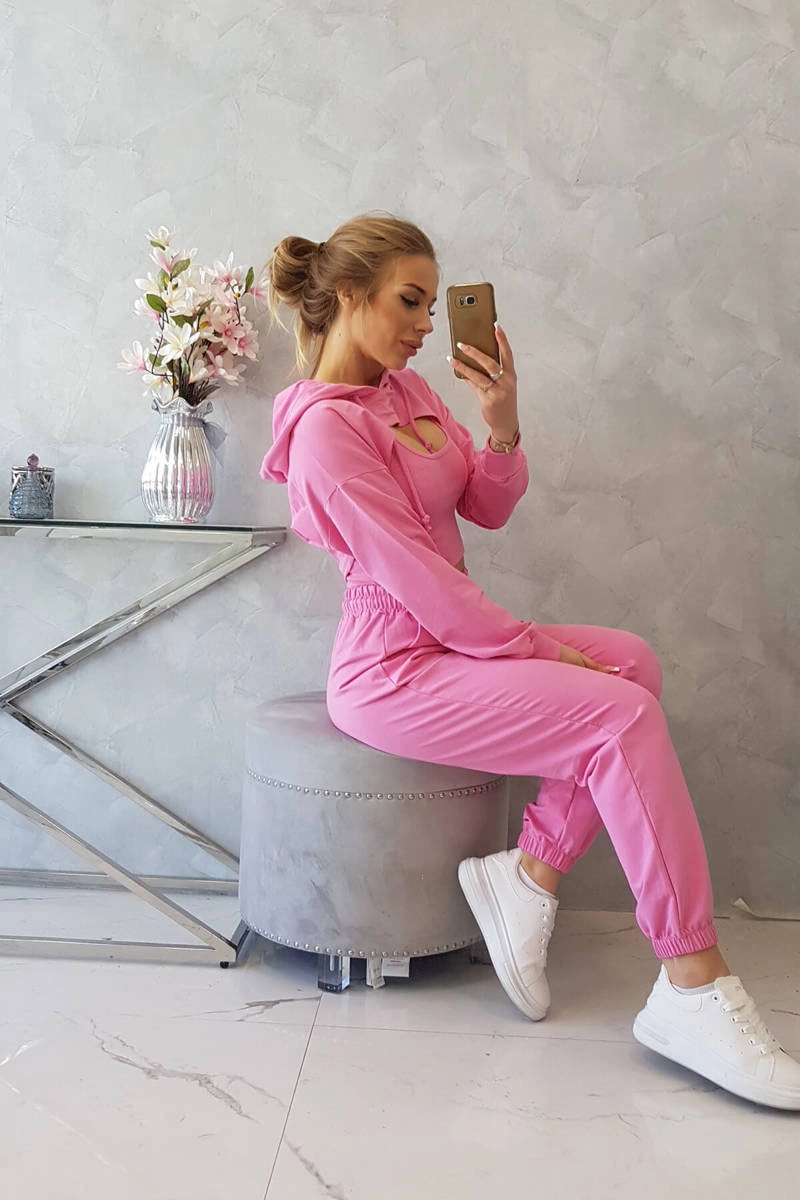 3-piece cotton set light pink