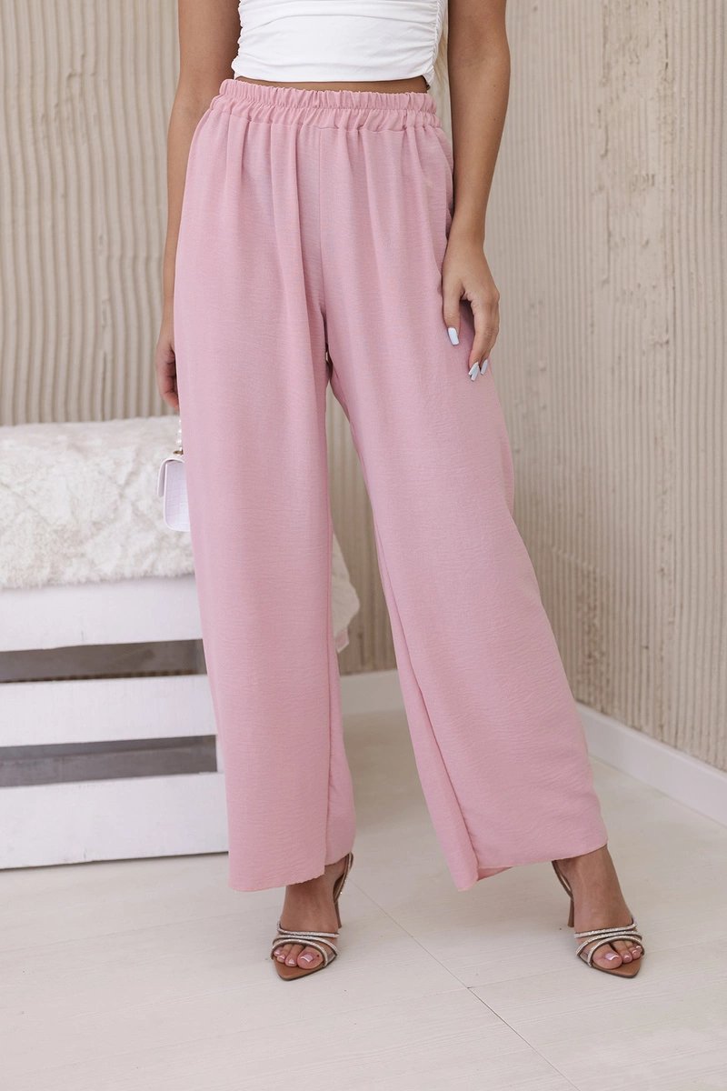 Wide Trousers Powder Pink