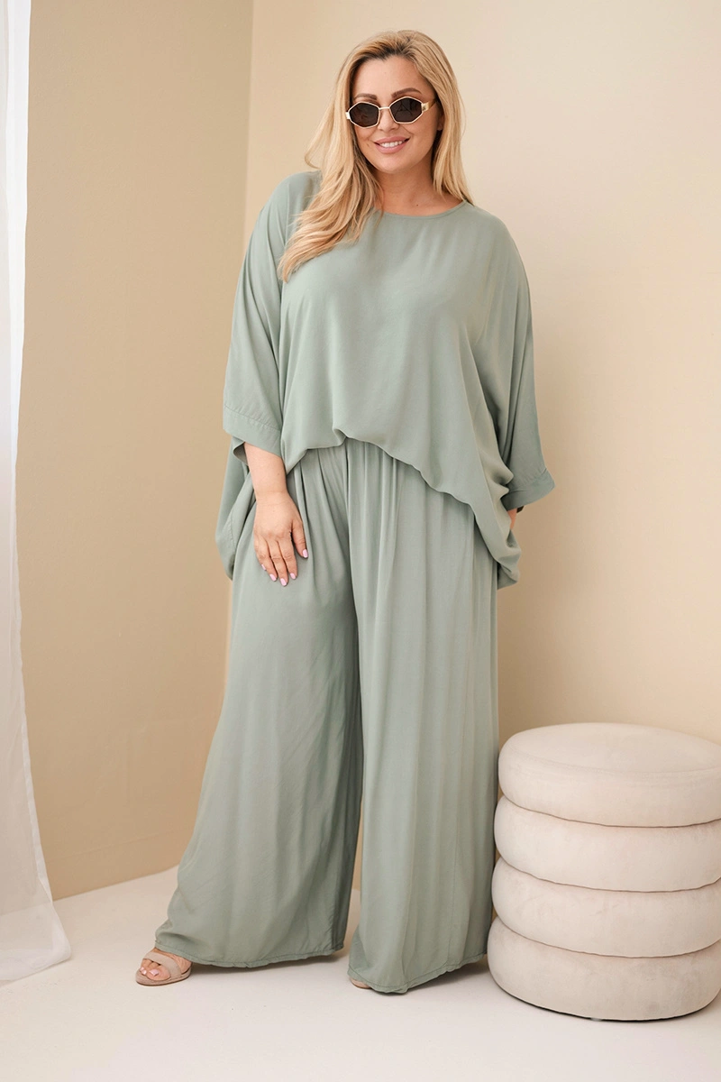 Kesi Plus Size souprava: halenka a kalhoty
