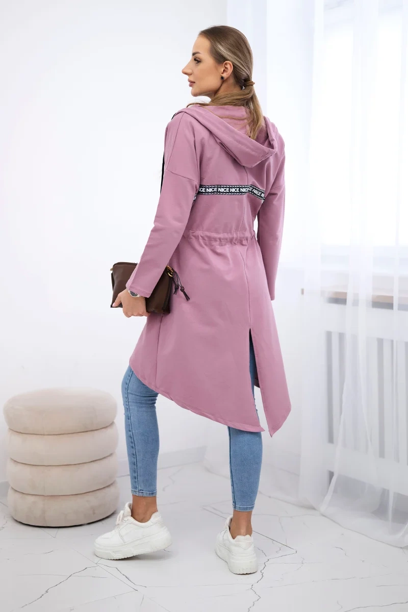 Coatee with longer back dark pink