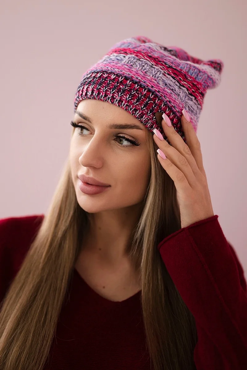 Kesi Fleecová čepice Patrycja K254 fuchsiová+růžová