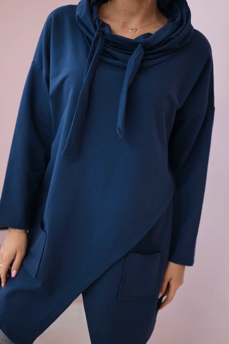 Tunic with clutch front Oversize jeans