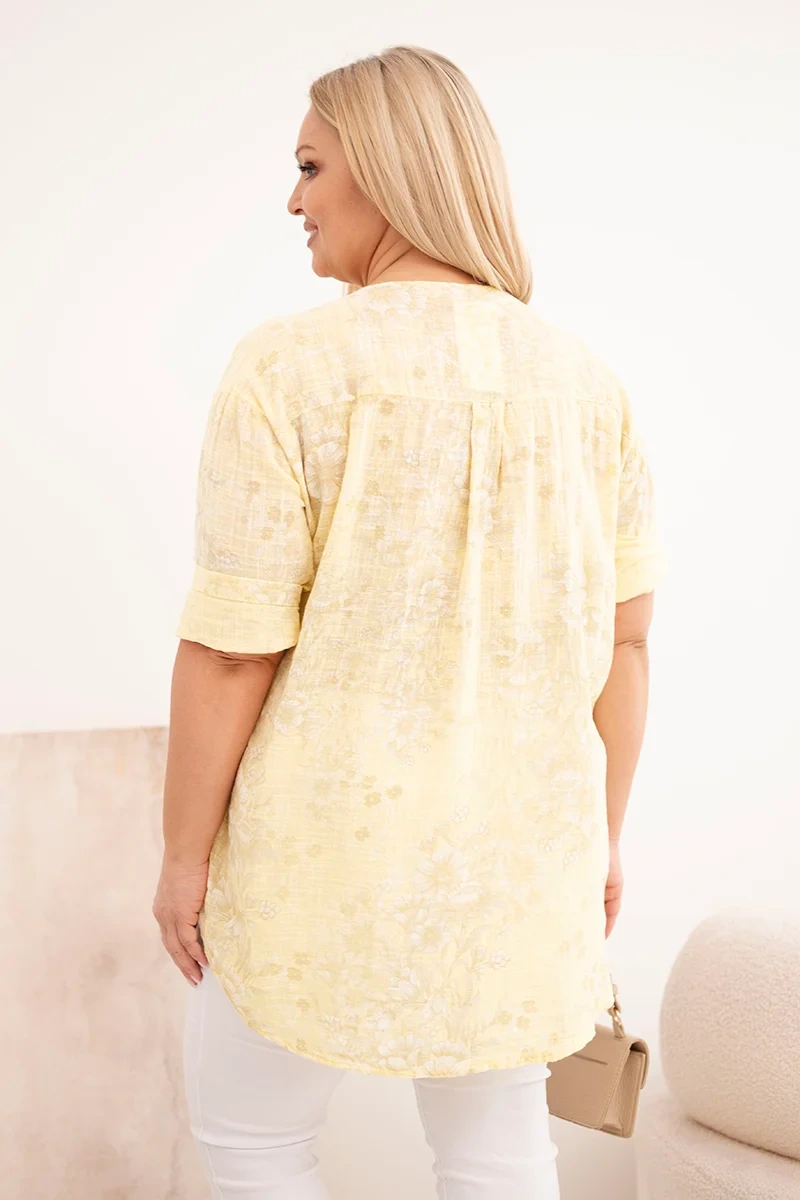 Dámska plus size blúzka s krátkym rukávom