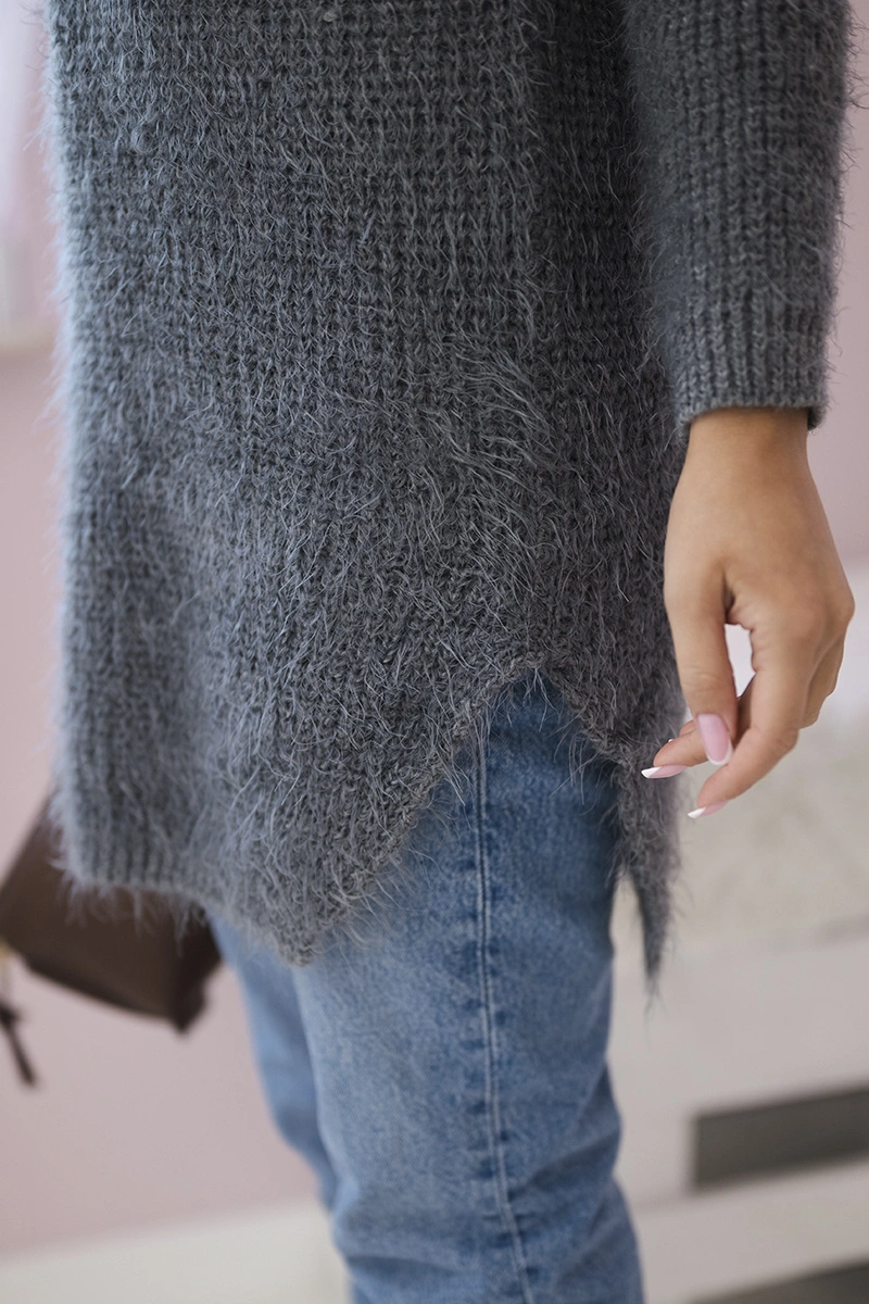 Kesi Włoski Fluffy sweater Graphite