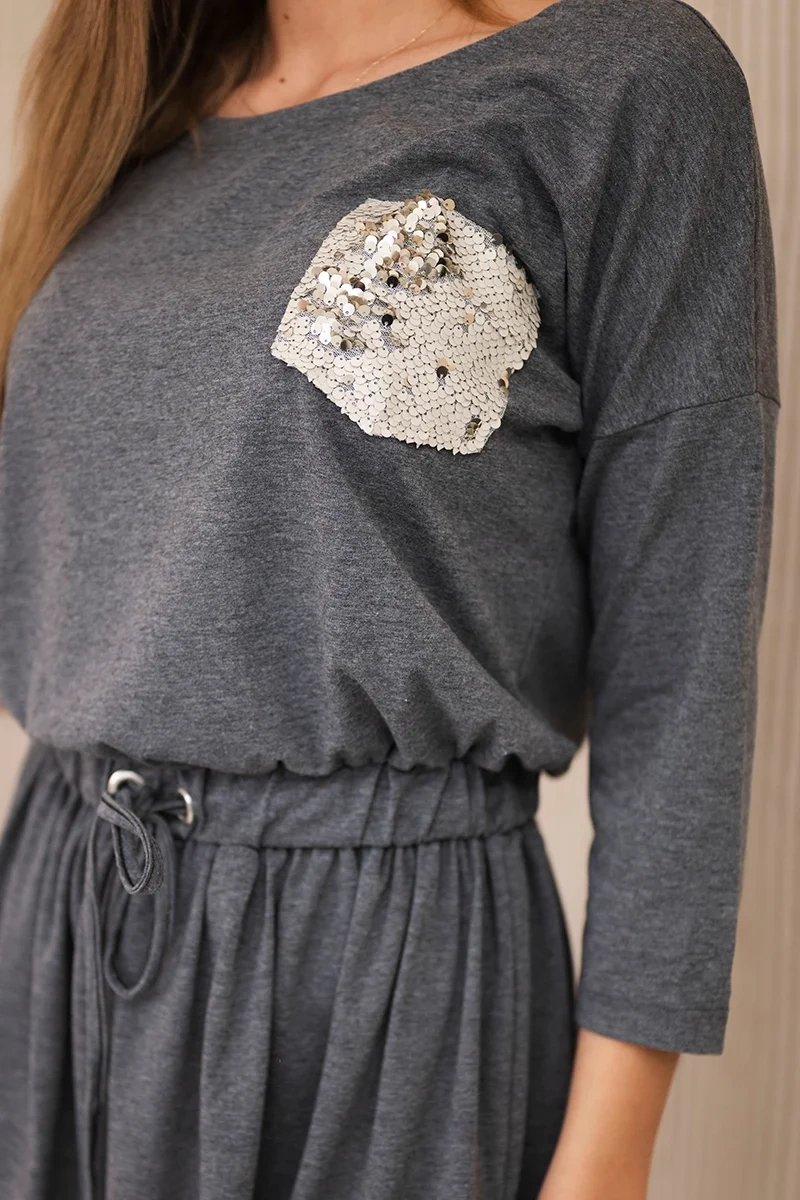 Dress with graphite pocket