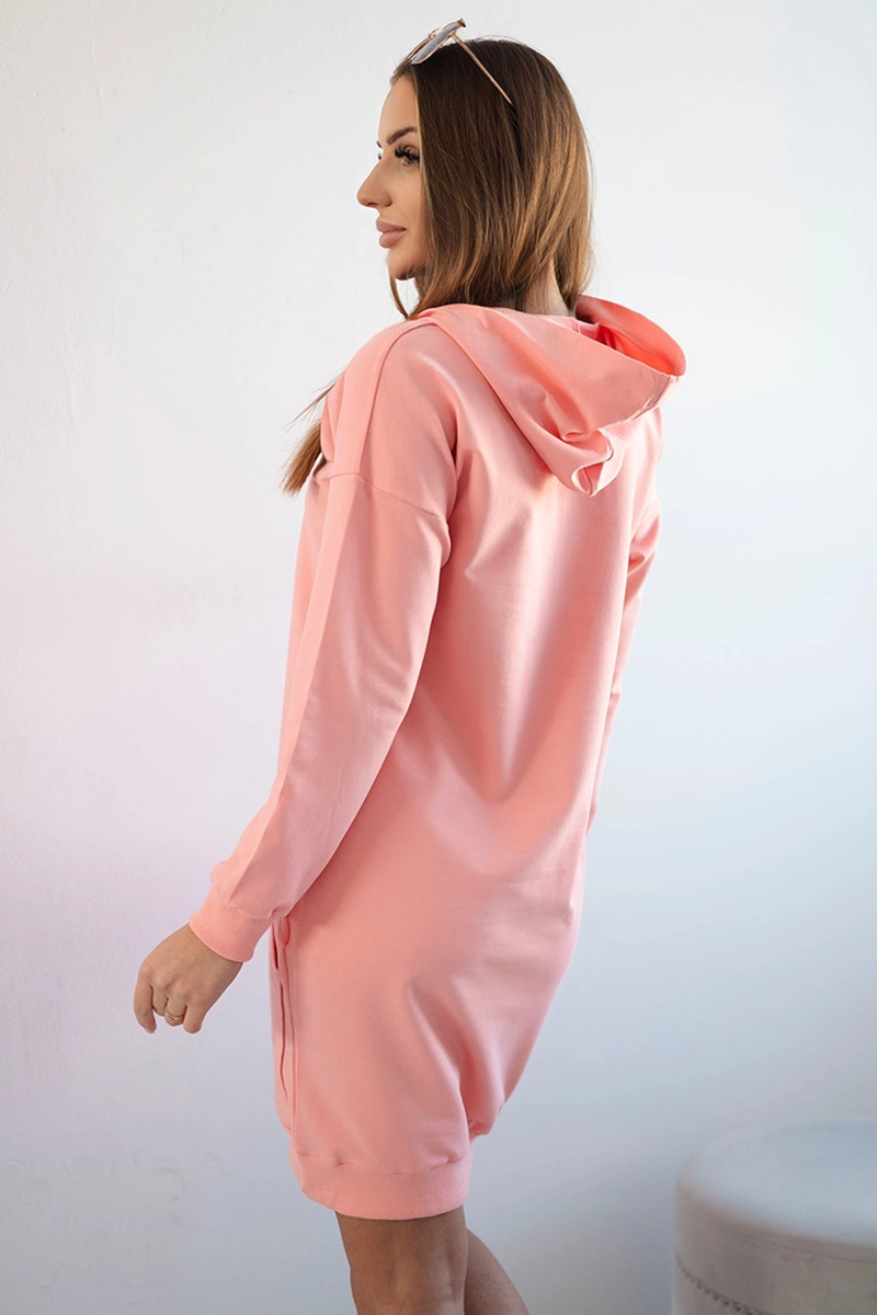 Apricot dress with hood