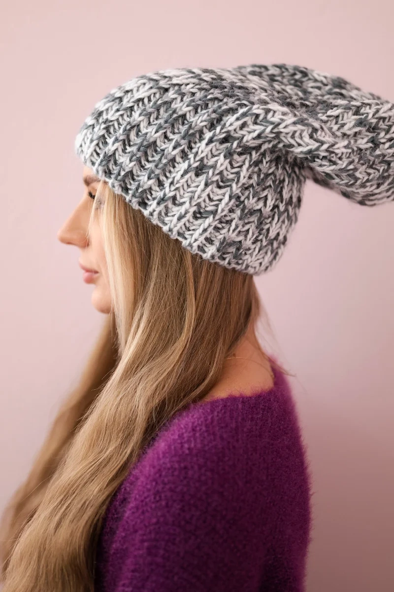 Women&#039;s cap Lora K312 graphite + gray