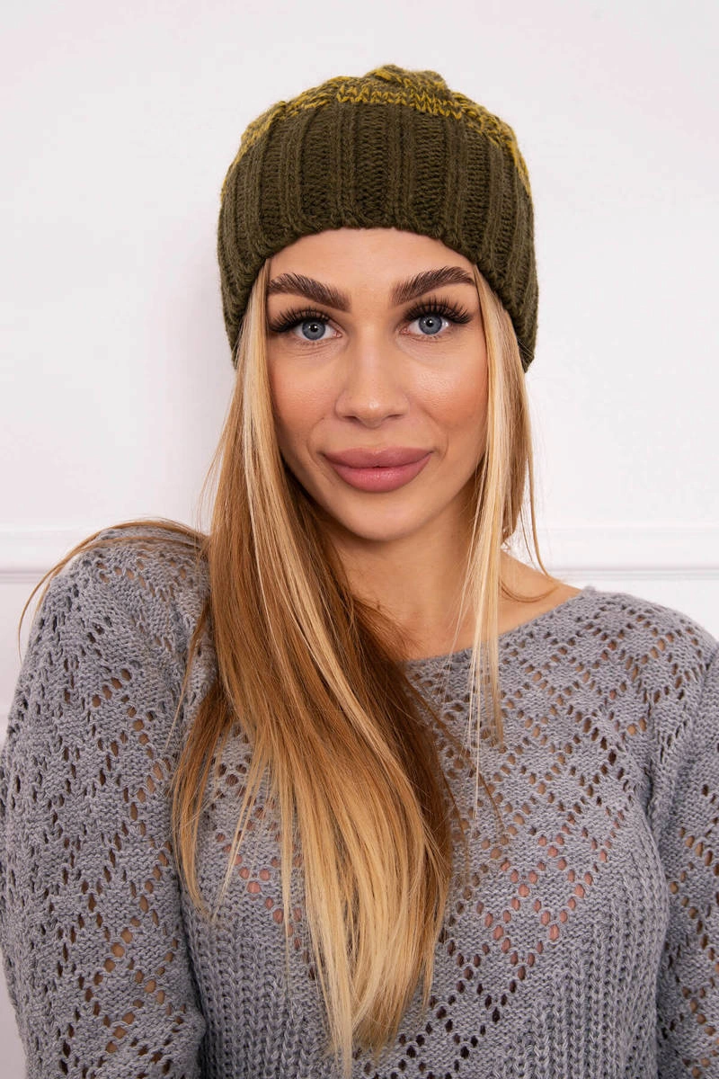 Kesi Čapica s fleece Paryż K213 modrá + kiwi