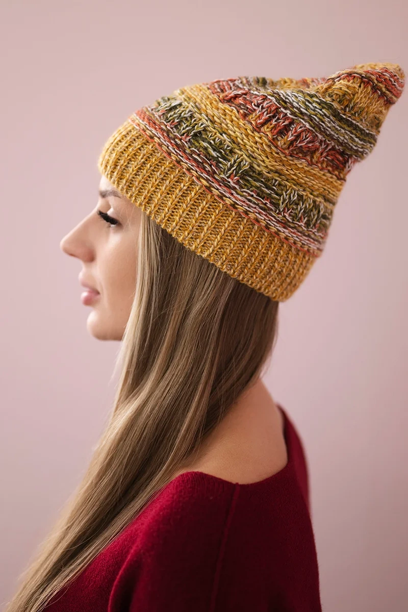Kesi Cap with fleece Patrycja K254 mustard+khaki