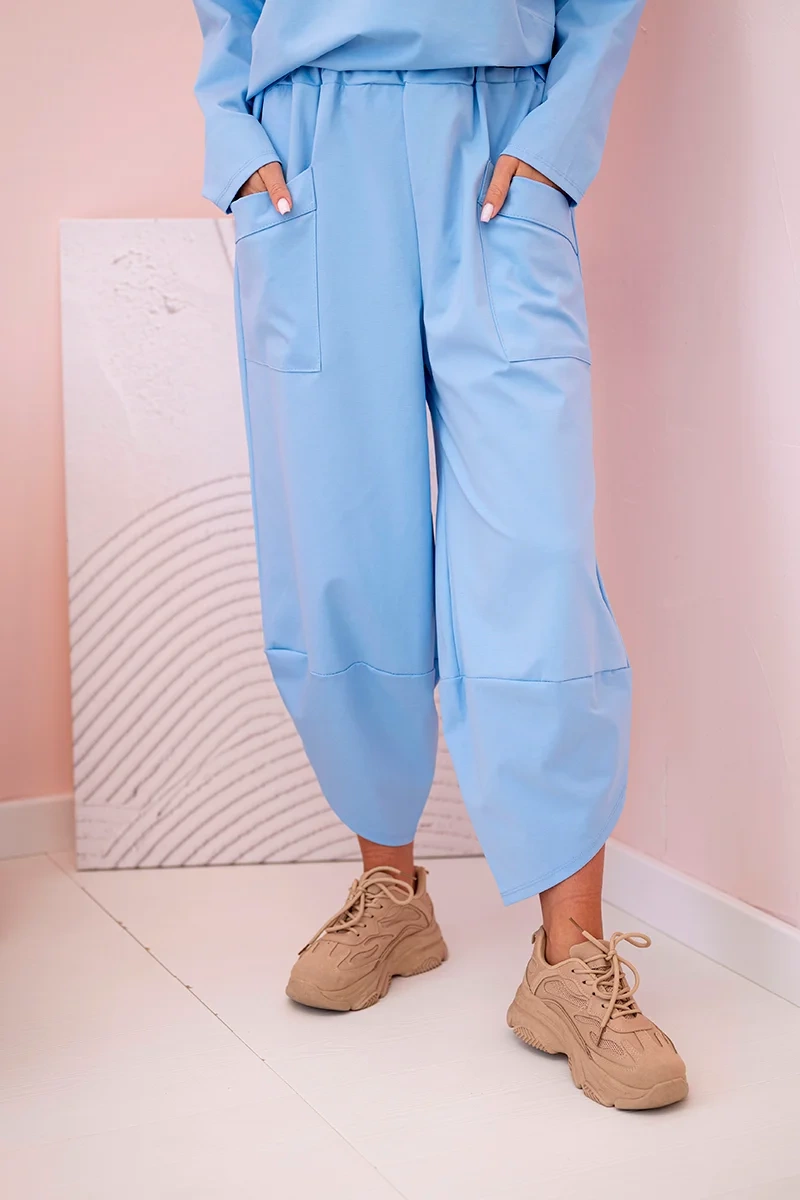 Set of sweatshirt and pants punto blue