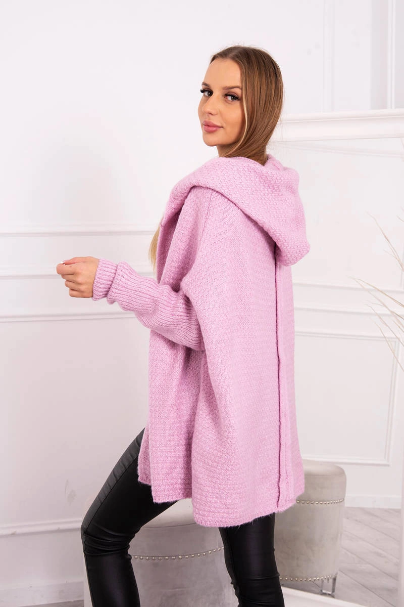 Kesi Hooded sweater with batwing sleeve purple