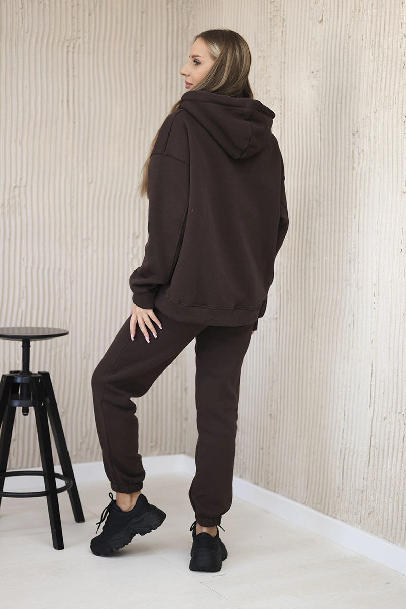 Cotton set with embroidered Paradise brown inscription