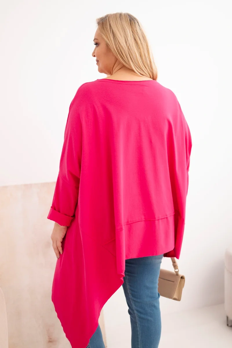 Plus size tunika s asymetrickým lemom