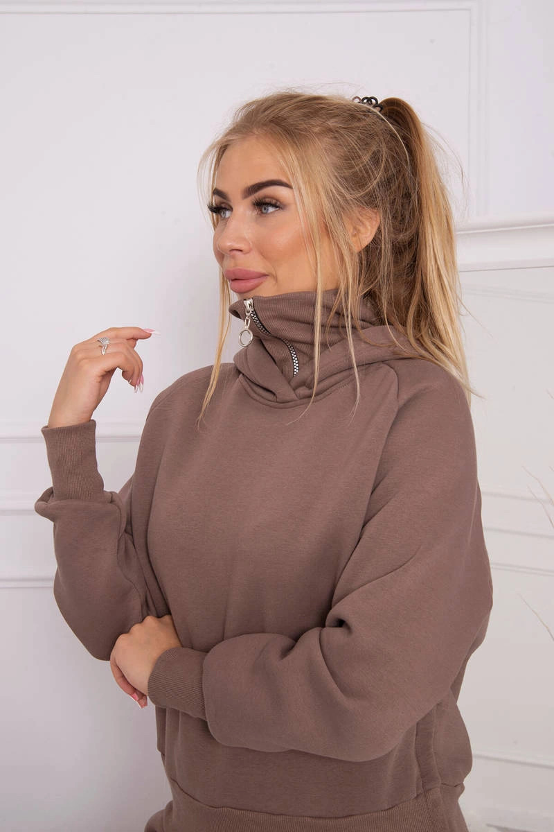 Kesi Insulated set with turtleneck and hood mocca