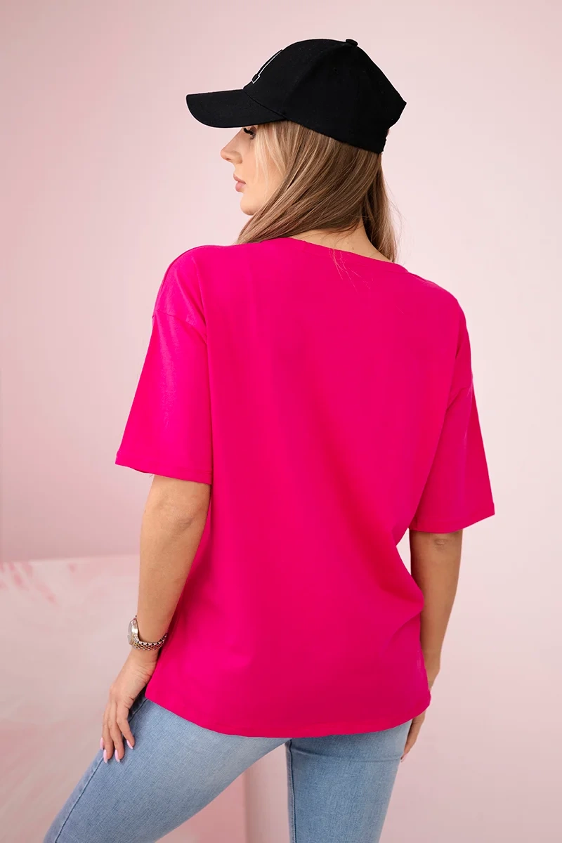 Blouse with Magic Fuchsia print