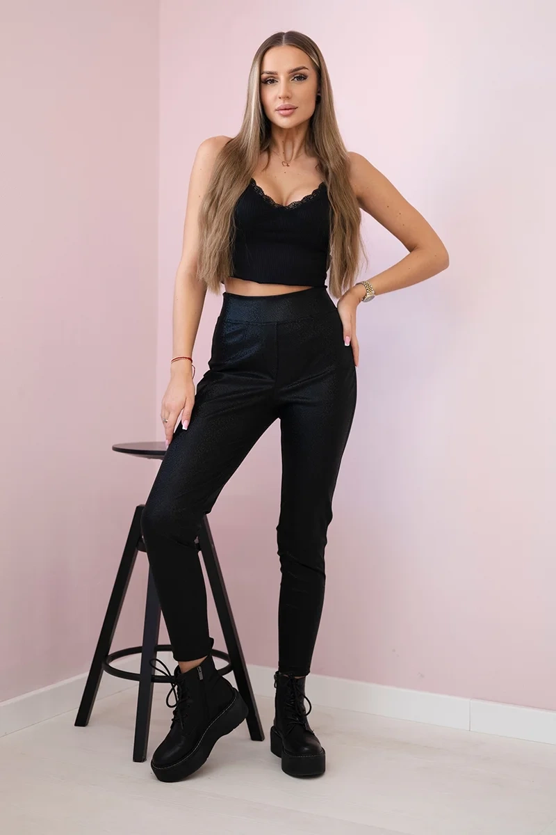 marka niezdefiniowana Leggings with an animal motif black