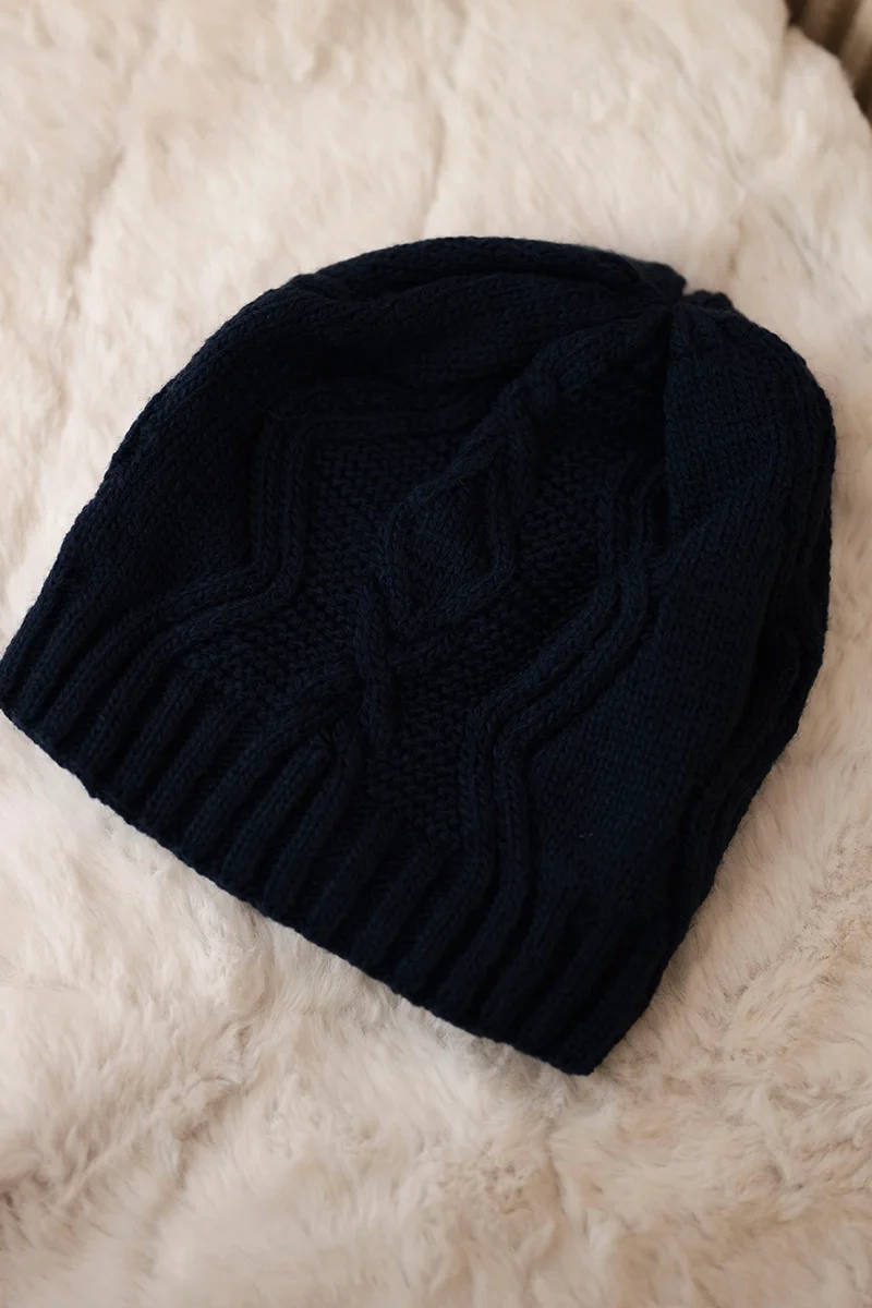 Kesi Cap with fleece Sylwia K244 navy blue