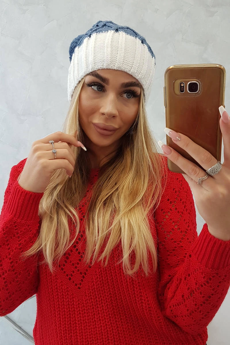 marka niezdefiniowana Čapica s fleece Milano K203 tmavo béžová melanž + ecru